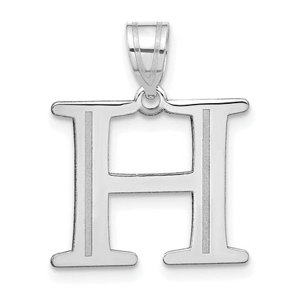 14K Gold Etched Initial Pendants
