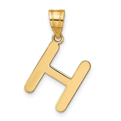 14K Gold Bubble Letter Initial Pendant