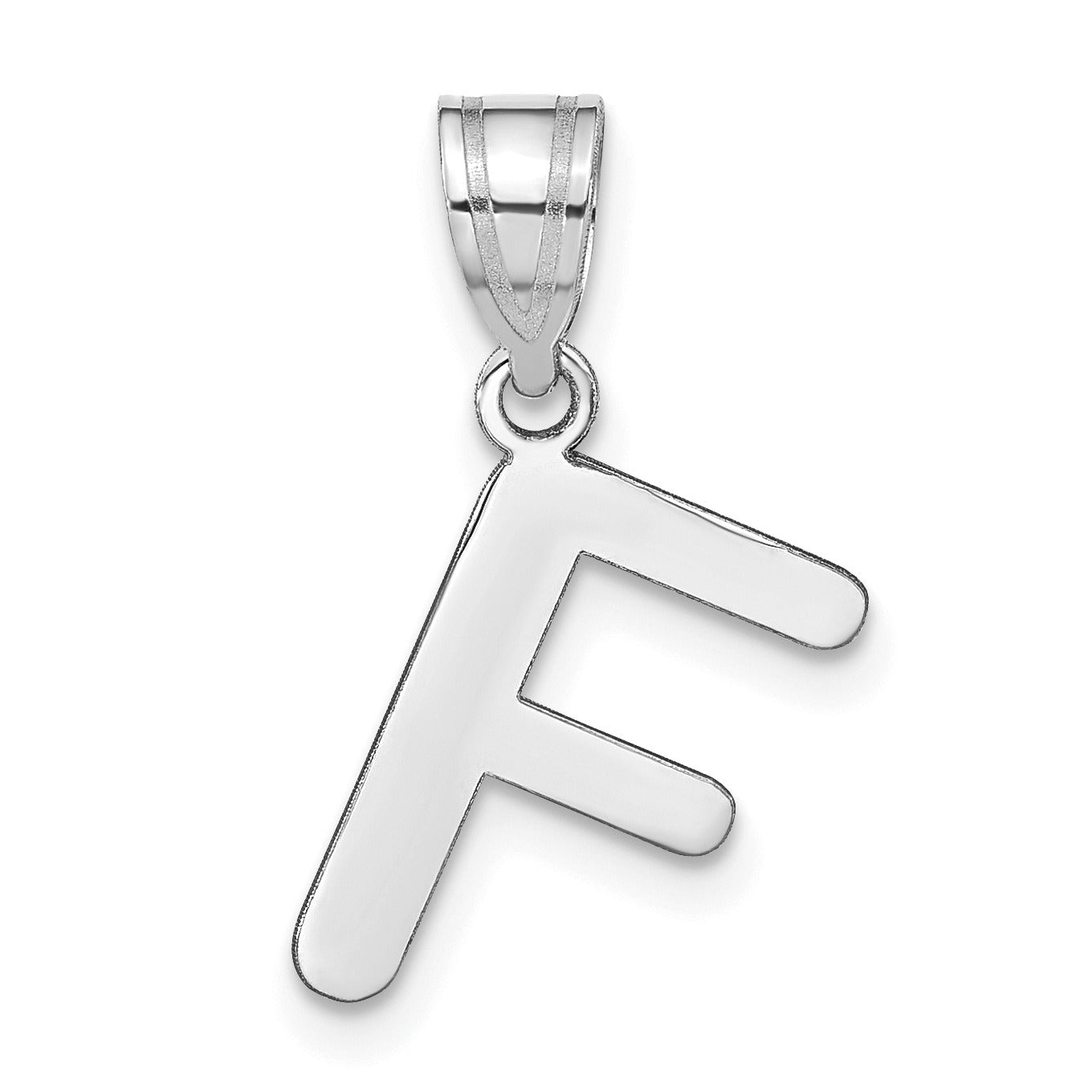 14K Gold Bubble Letter Initial Pendant