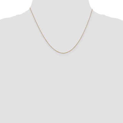 0.5 mm 14k Solid Gold Box Link Chain For Women