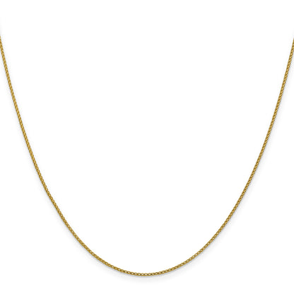 20-inch 14K Yellow Gold 1 mm Diamond Cut Open Franco Chain