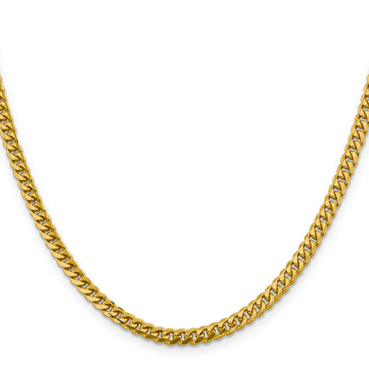 20 inch Miami Cuban Unisex Chain Necklace 14k Gold