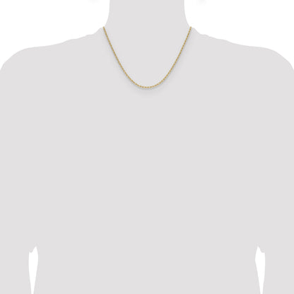 14k Yellow Gold Semi-Solid Paperclip Chain Necklace