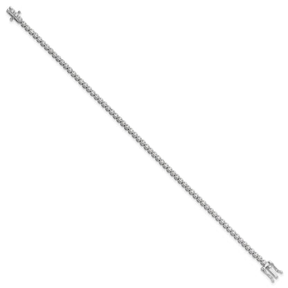 14k White Gold 1 carat Lab Diamond Round Tennis Bracelet
