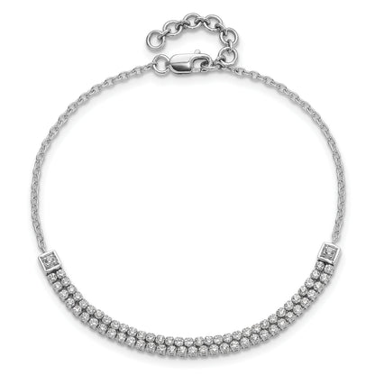 14k White Gold 1 carat Lab Grown Diamond Extension Bracelet