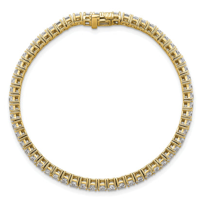 14K Gold Lab Grown Diamond Princess Tennis Bracelet
