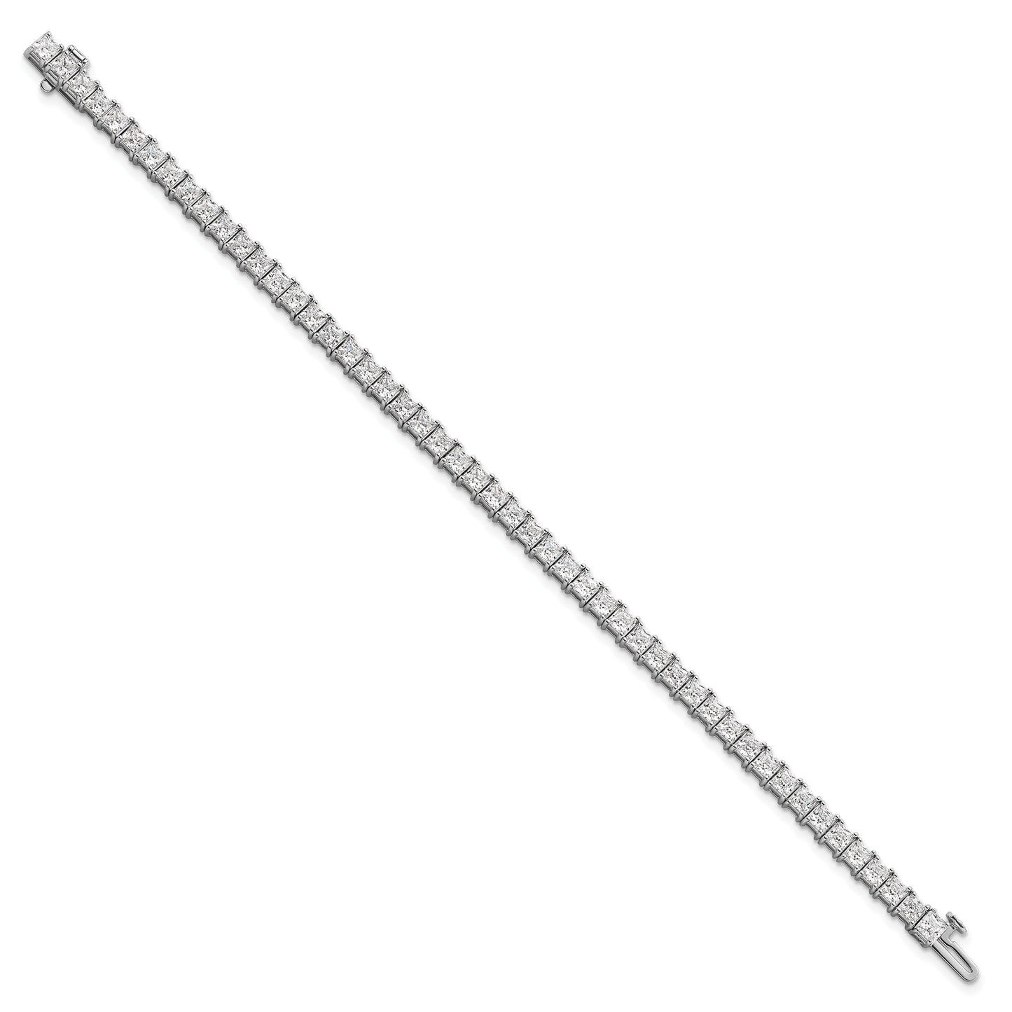 14K Gold Lab Grown Diamond Princess Tennis Bracelet