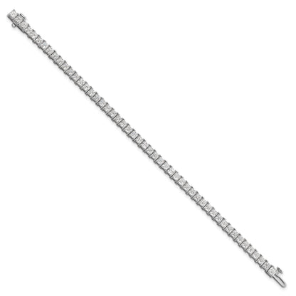 14K Gold Lab Grown Diamond Princess Tennis Bracelet
