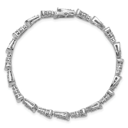 14k White Gold Lab Grown Diamond Fancy Bracelet