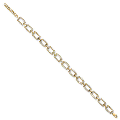 14k Yellow Gold 5/8 Carat Lab Grown Diamond Link Bracelet