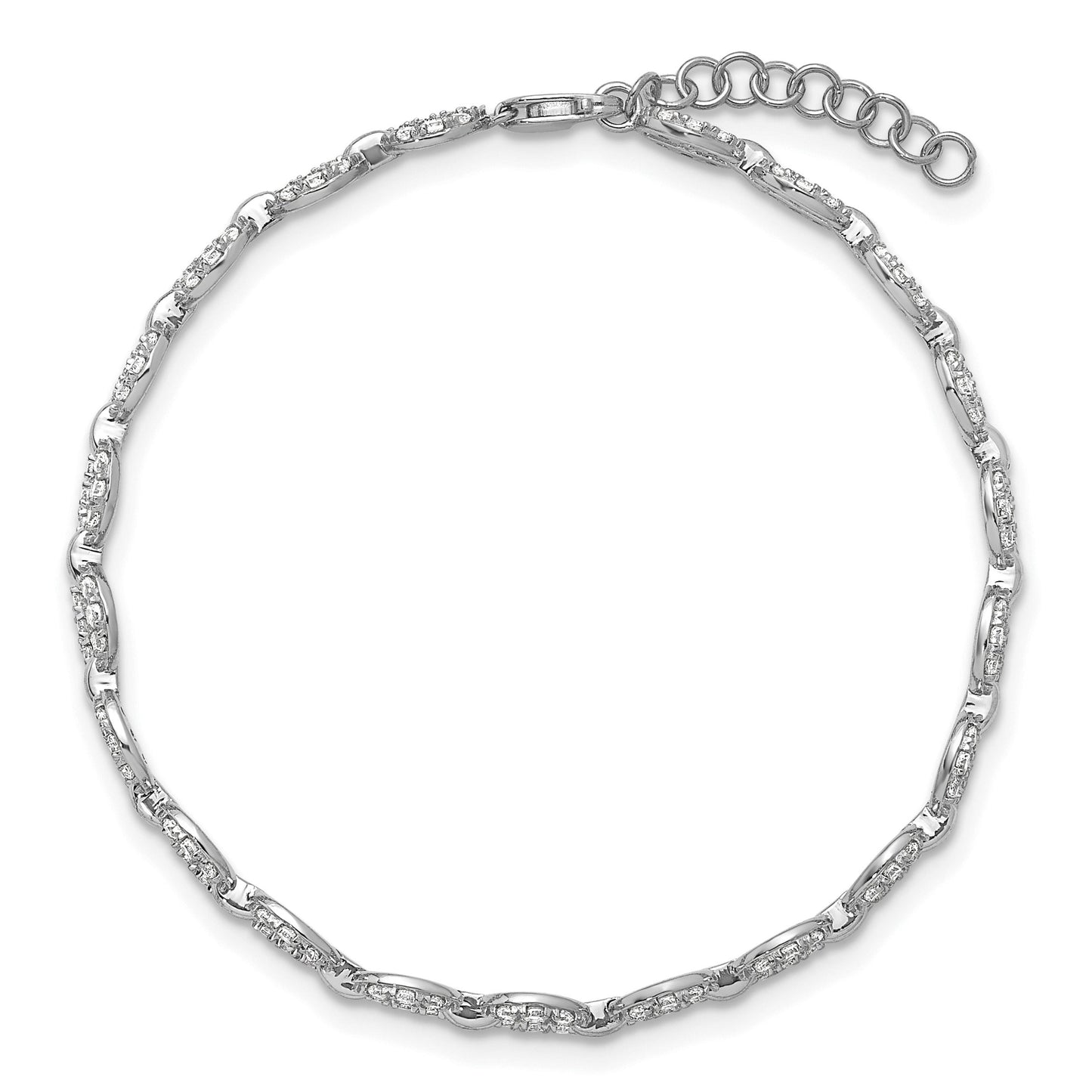 14K Gold Lab Grown Diamond Fancy Link Bracelets
