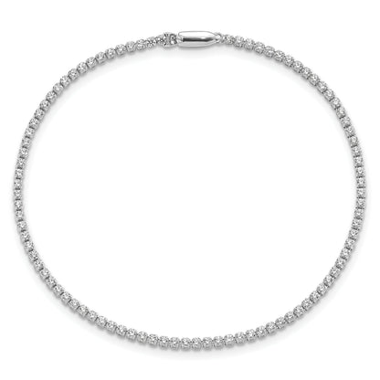 14k White Gold Lab Diamond Round Tennis Bracelet