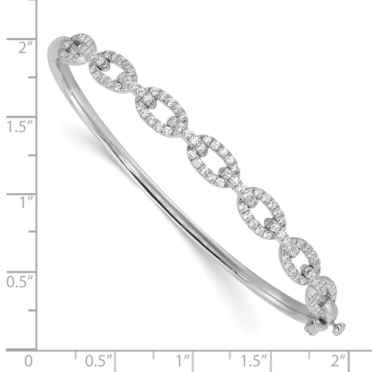 14K Gold Lab Grown Diamond Link Bangle Bracelets