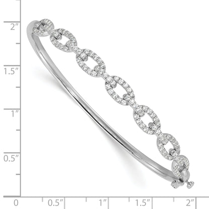 14K Gold Lab Grown Diamond Link Bangle Bracelets