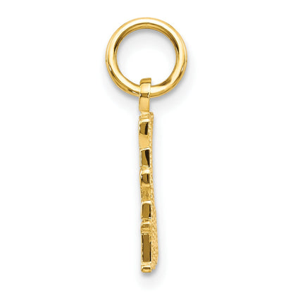 14k Gold Live Love Laugh Charm Pendant