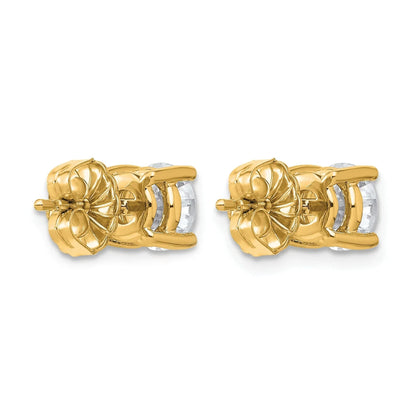 14K Gold Lab Grown Round Diamond Stud Earrings