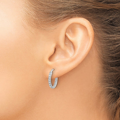 14k Gold Lab Grown Diamond Hoop Earrings 0.5 Ct