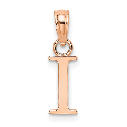 14k Gold Block Initial Letter Pendants