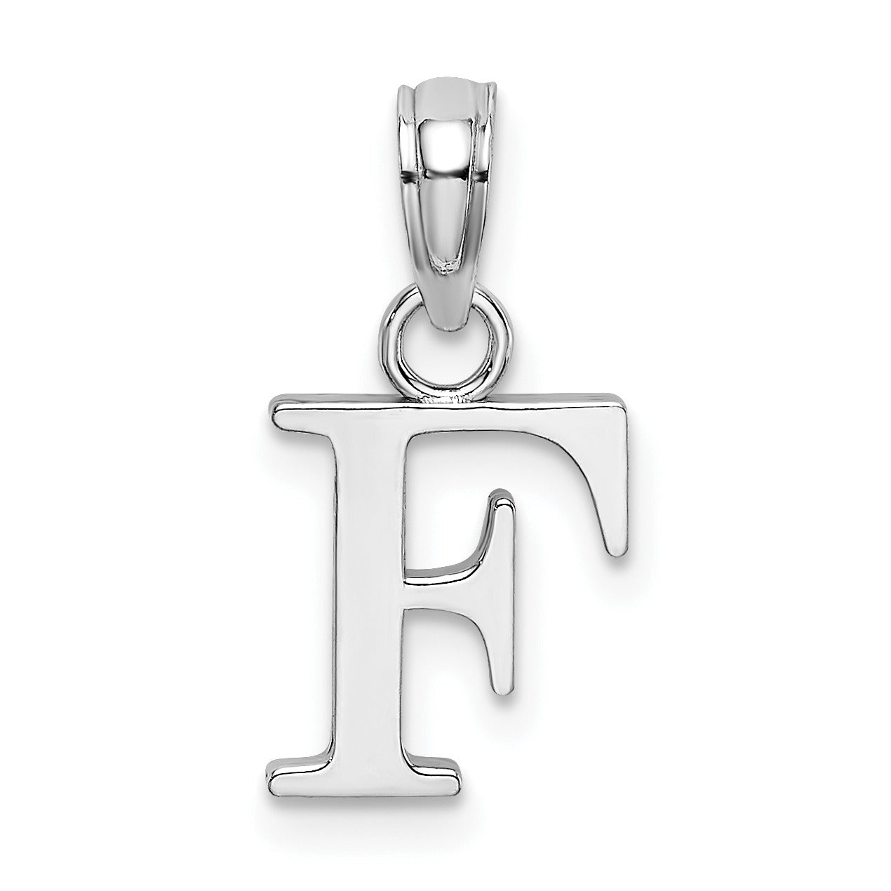 14k Gold Block Initial Letter Pendants