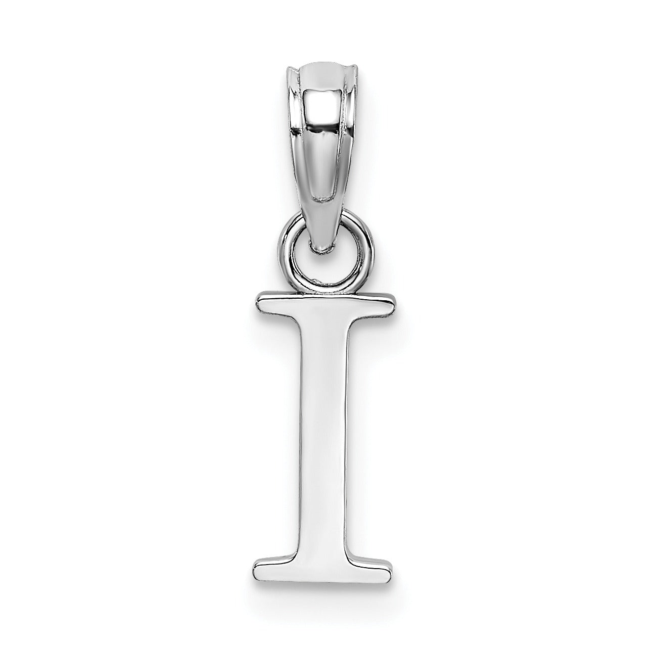 14k Gold Block Initial Letter Pendants