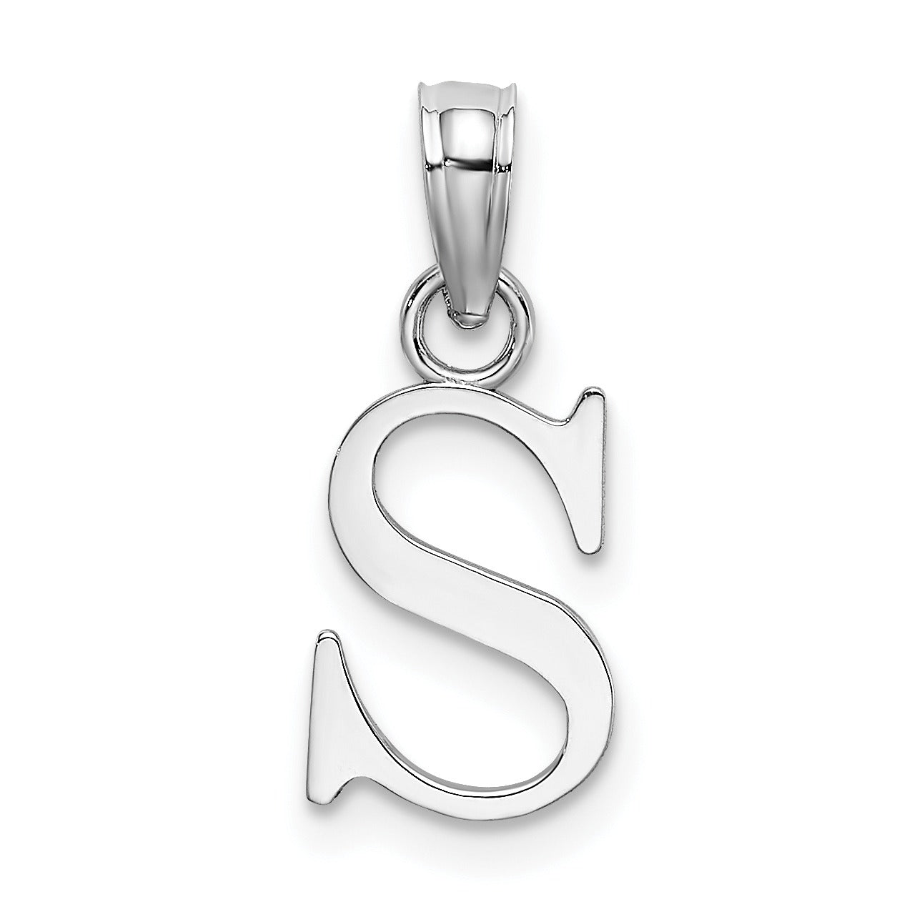 14k Gold Block Initial Letter Pendants