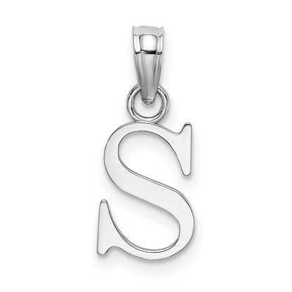 14k Gold Block Initial Letter Pendants
