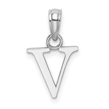 14k Gold Block Initial Letter Pendants