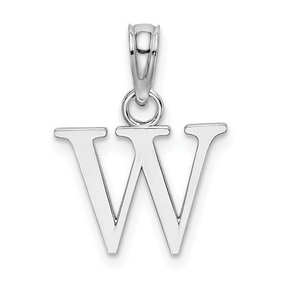 14k Gold Block Initial Letter Pendants