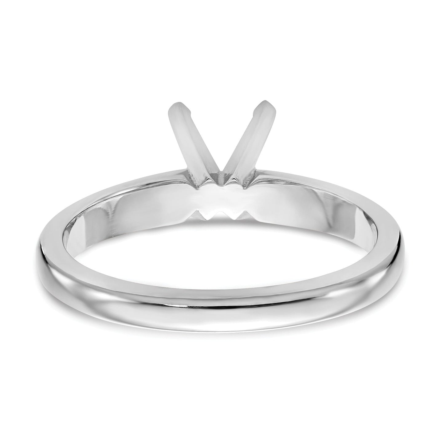 14k White Gold 3/4 carat Knife Edge Solitaire Ring Mounting