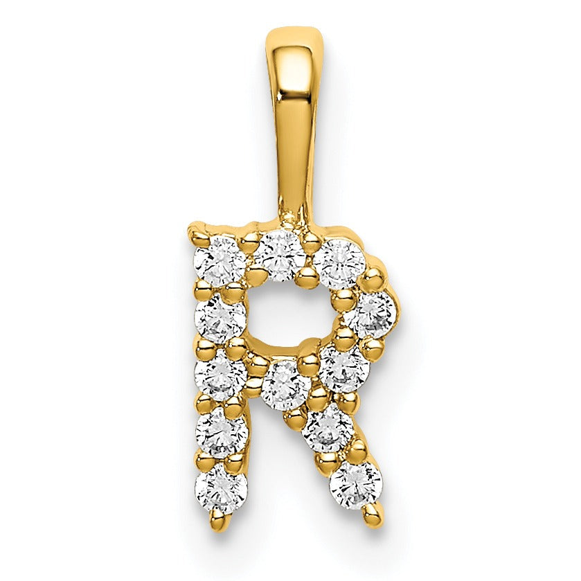 Natural Diamond Initial Pave Pendants