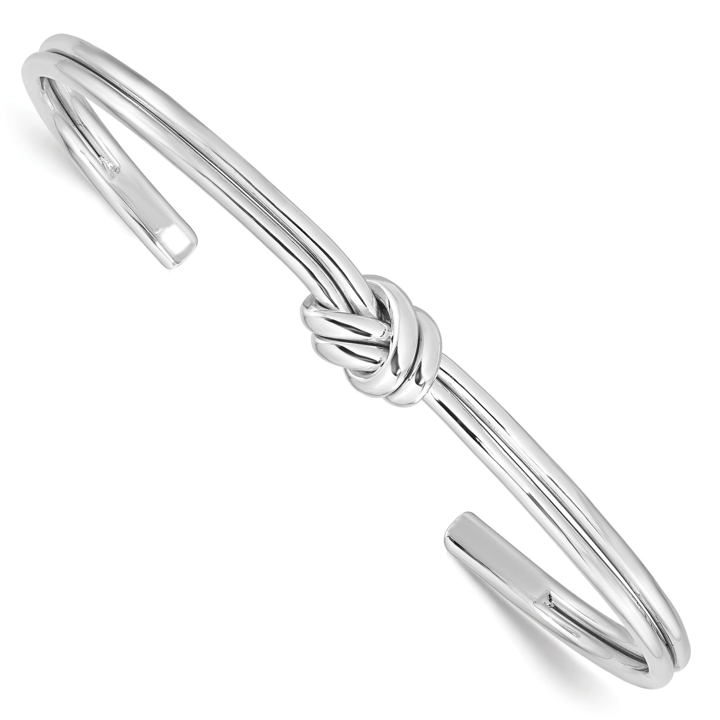 Sterling Silver Knot Cuff Bangle Bracelet