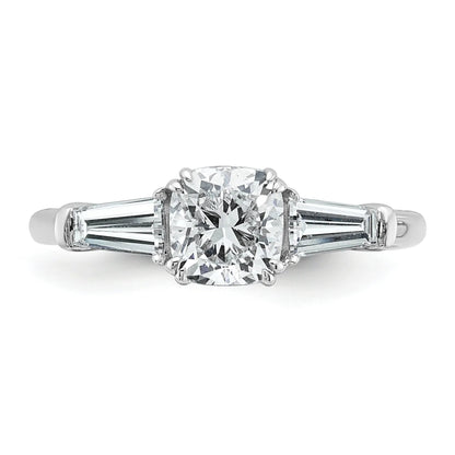 Lab Grown Diamond Princess & Half-Moon 3-Stone Bridal Ring