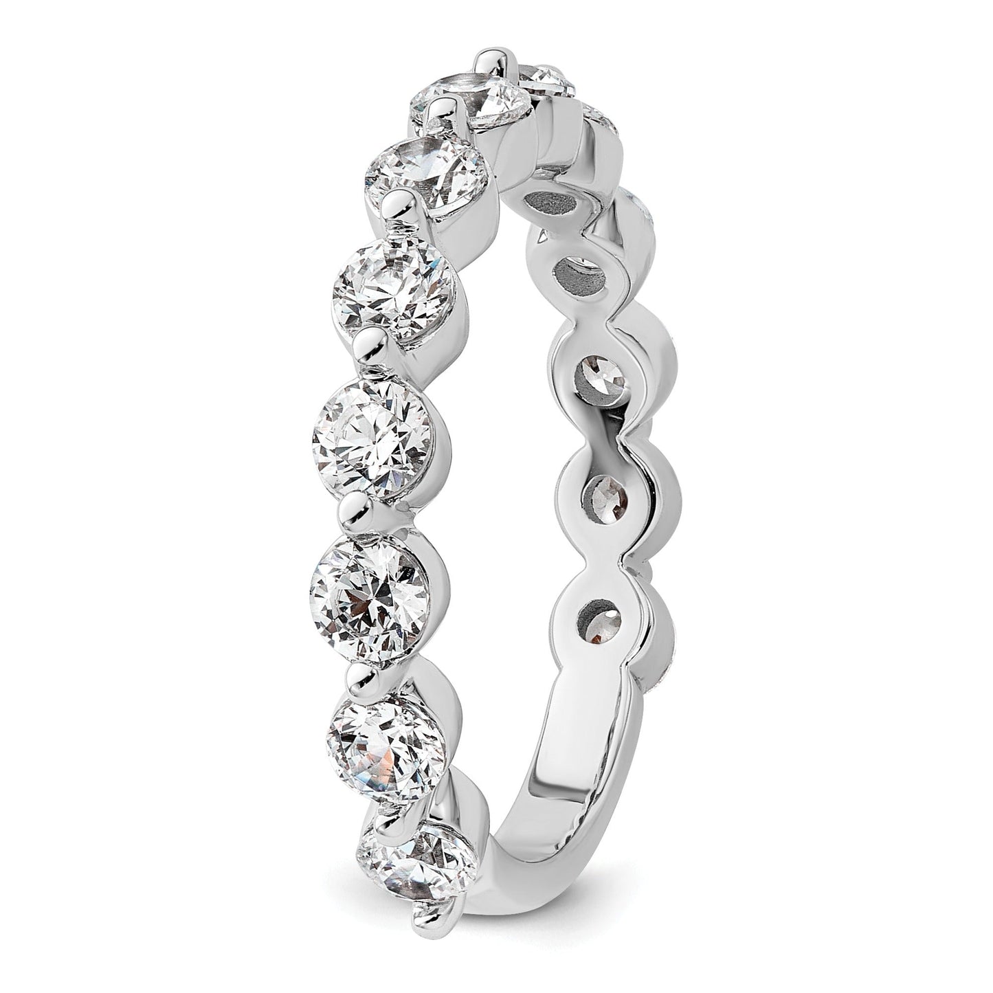 14K White Gold Lab Grown Diamond Petite Round Engagement Ring 0.115 Ct