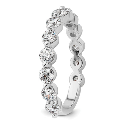 14K White Gold Lab Grown Diamond Petite Round Engagement Ring 0.115 Ct