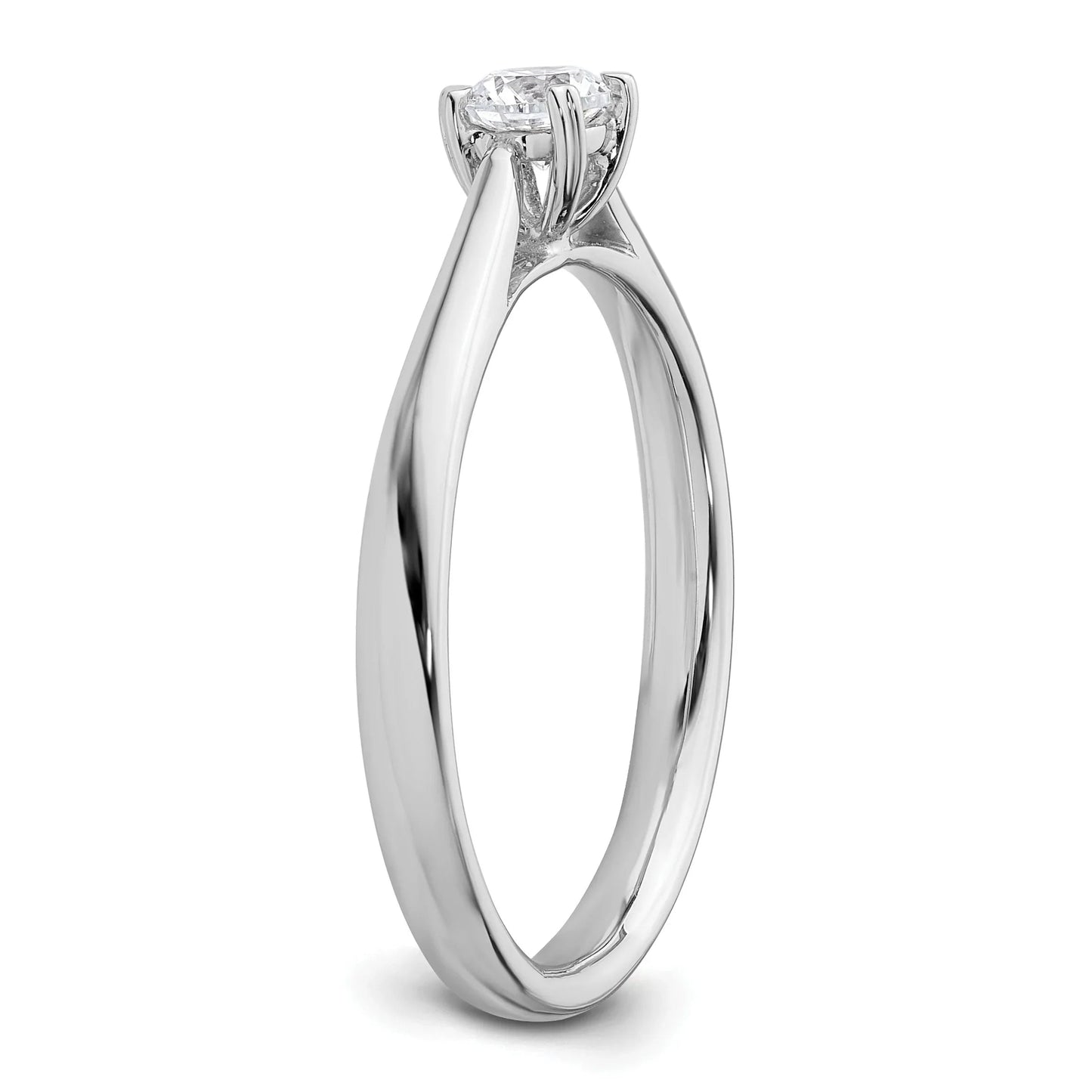 14K Gold Lab Grown Round Diamond Solitaire Ring
