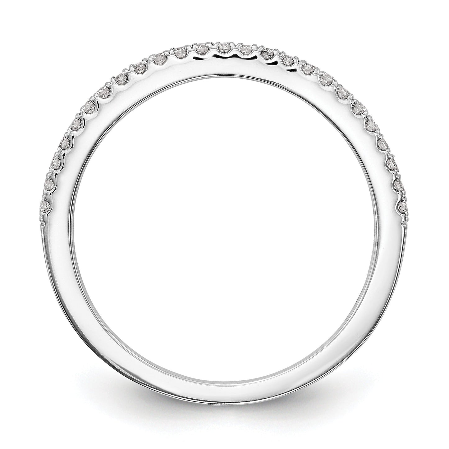 14k White Gold Lab Grown Diamond Set of Two Eternity Wedding Band 0.25 Ct