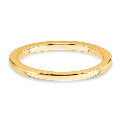 14k Gold Lab Grown Diamond Wedding Band Eternity Ring