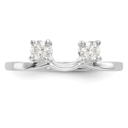 0.5 Ct Round White Diamond Prong 14K White Gold Ring Wrap Enhancer