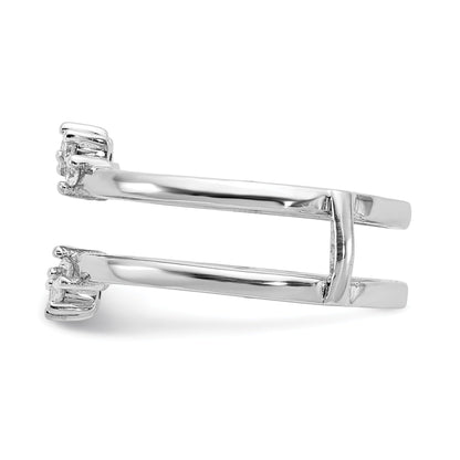 14k White Gold Lab Grown Diamond Ring Guards 0.2 Ct
