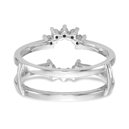 14k White Gold Lab Grown Diamond Ring Guards 0.2 Ct