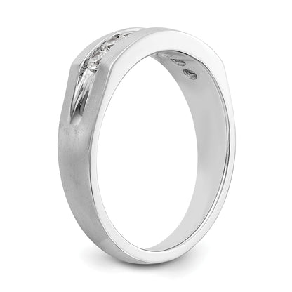 Men's 1/2 ct Lab Grown Diamond Channel Band Ring 14K White Gold