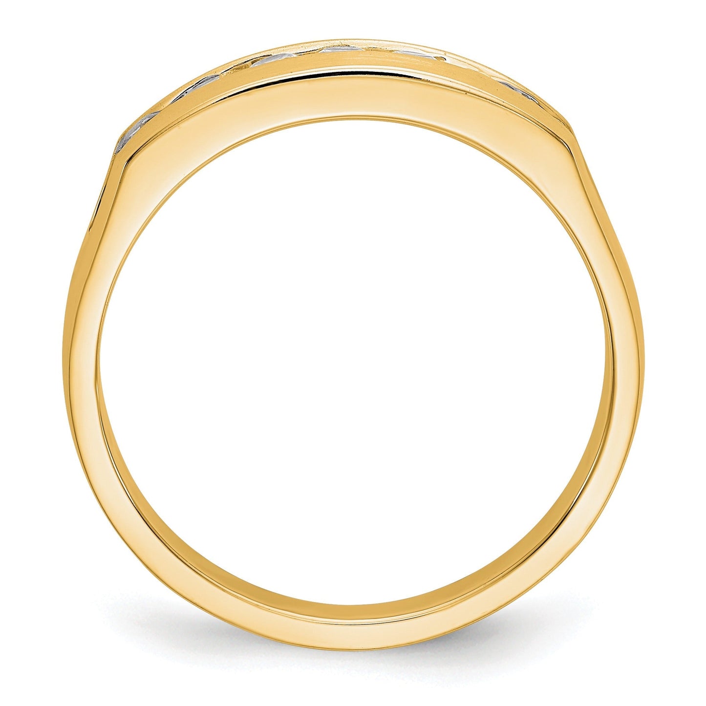 Men's 1/2 ct Lab Grown Diamond Channel Band Ring 14K White Gold