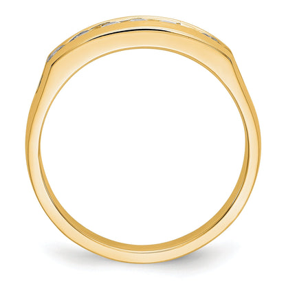 Men's 1/2 ct Lab Grown Diamond Channel Band Ring 14K White Gold