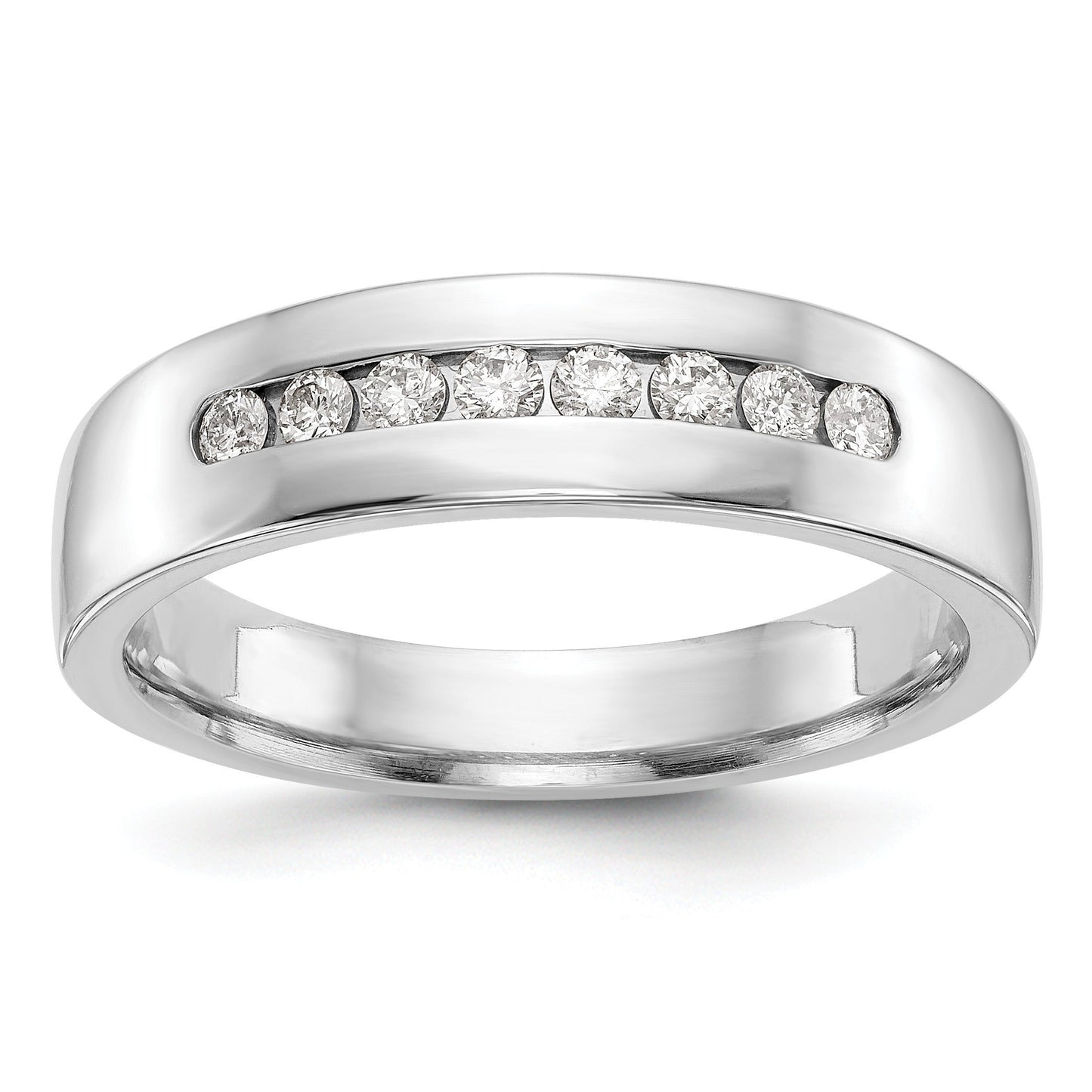 14K Gold 8-Stone 1/2 ct Diamond Men's Channel Band Ring