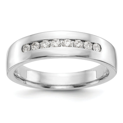 14K Gold 8-Stone 1/2 ct Diamond Men's Channel Band Ring