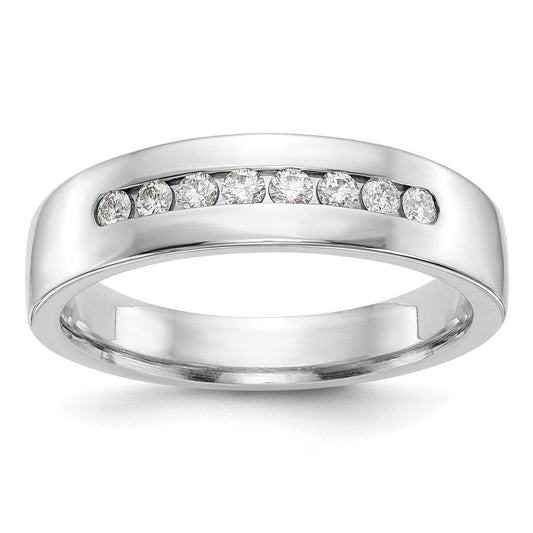 14K Gold 8-Stone 1/2 ct Diamond Men's Channel Band Ring
