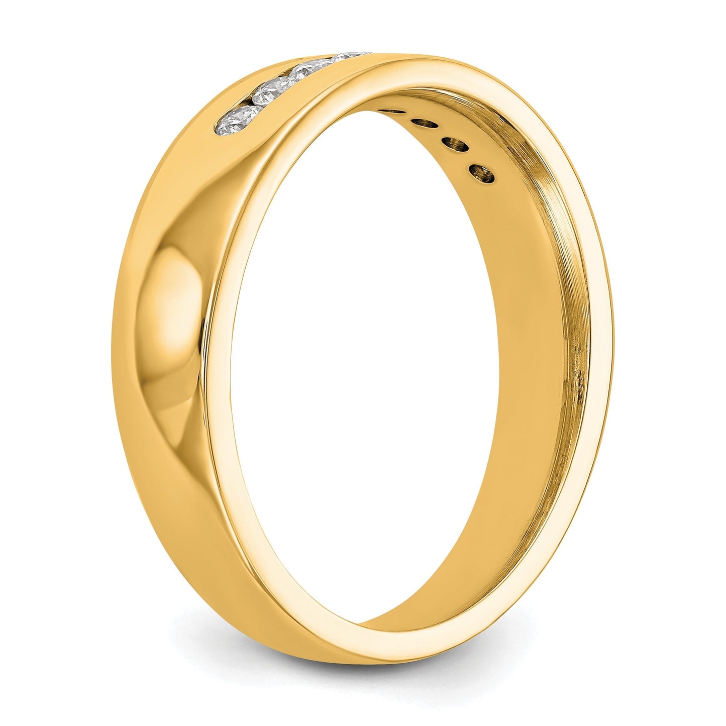 14K Gold 8-Stone 1/2 ct Diamond Men's Channel Band Ring