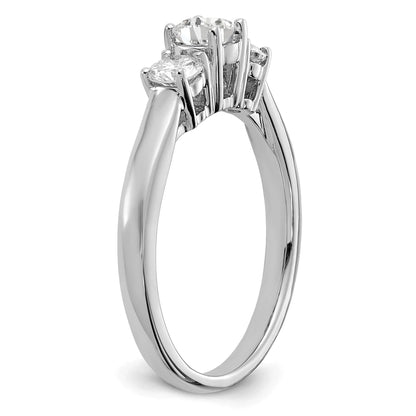 14K Gold Lab Grown Diamond 3-Stone Engagement Ring