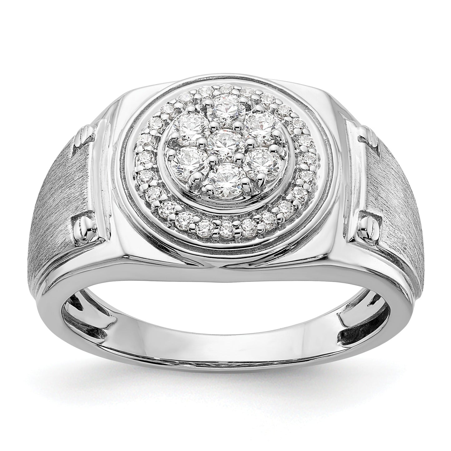 14k White Gold 1/2 ct Lab Grown Diamond Men's Wedding Ring