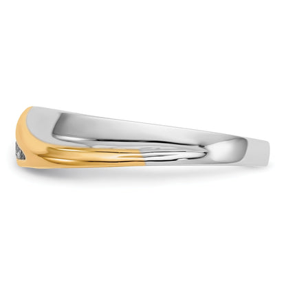 1/6 ct Lab Grown Diamond Four Stone Men's Band Ring 14k Two-tone